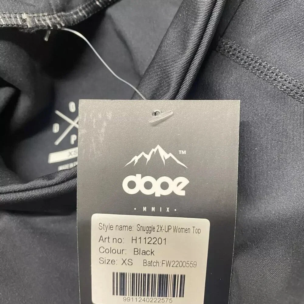 NEW DOPE Womens Snuggle Turtleneck Base Layer Top Size XS Black - Picture 12 of 12